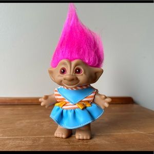 Vintage Ace Novelty Co Troll Orange and Blue Dress